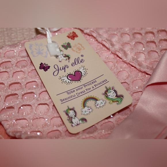 Jup’ Elle Pink 12 months Baby Girl Dress Formal Pageant BRAND NEW Party Dress - Picture 7 of 8